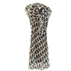 Diane Von Furstenberg Sleeveless Tie Front Dress
